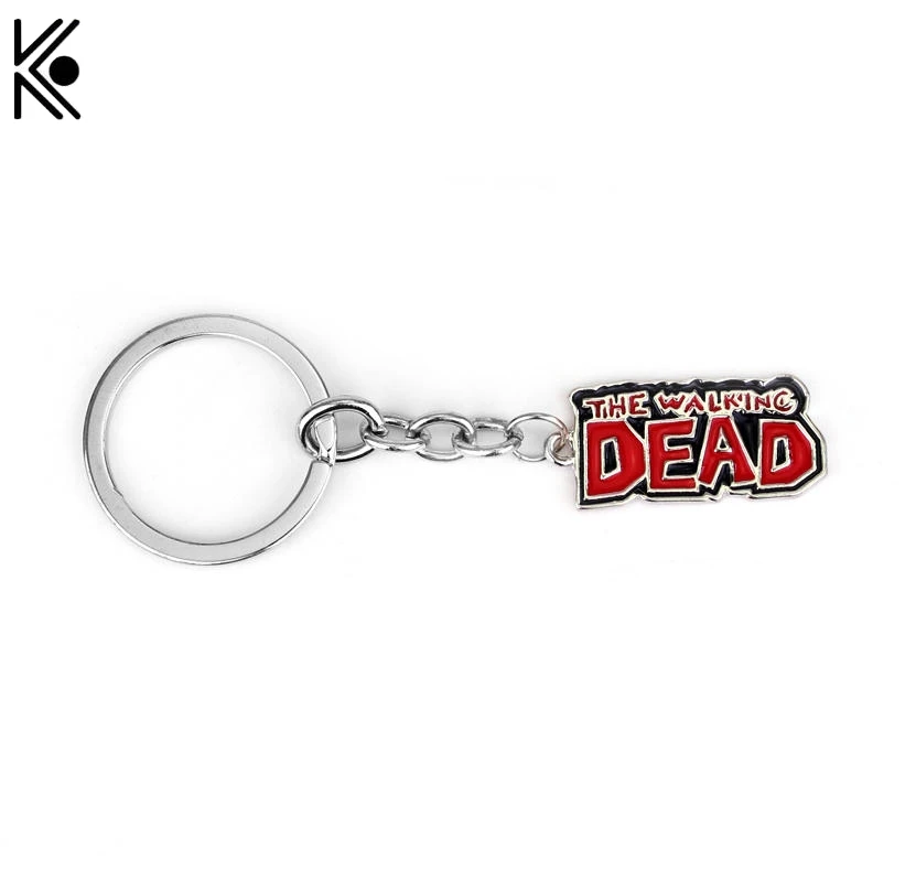 Фильм серии Ходячие мертвецы Логотип красный кулон брелок porte clef держатель ключа
