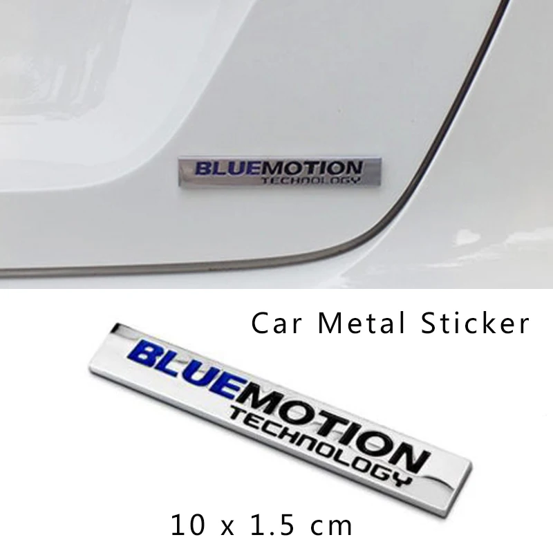 

1pcs 3D Creative metal car stickers bluemotion stickers Emblem Tail Net standard decoration for Passat B6 B7 CC Golf Jetta