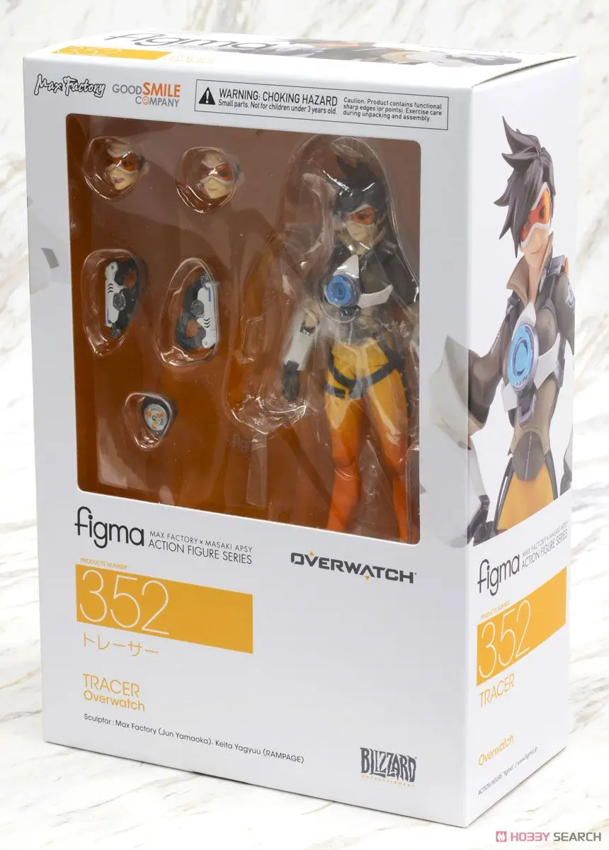 5.5" Overwatch Tracer Action Figure OW Figma 352 Collectible PVC Toy Gift In Box 