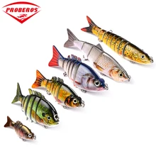 6 шт./лот, новинка, 4-6 секций, рыболовная приманка, смешанный ВЕС/размер, плавающая приманка, рыболовная приманка, 6-12#, черный крючок, рыболовные снасти,, HS-111