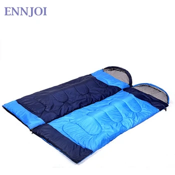 

Cotton Thickened Outdoor Camping Thermal Sleeping Bag Envelope Hooded Sleeping Bags Travel Thick Warm Sleeping Bag