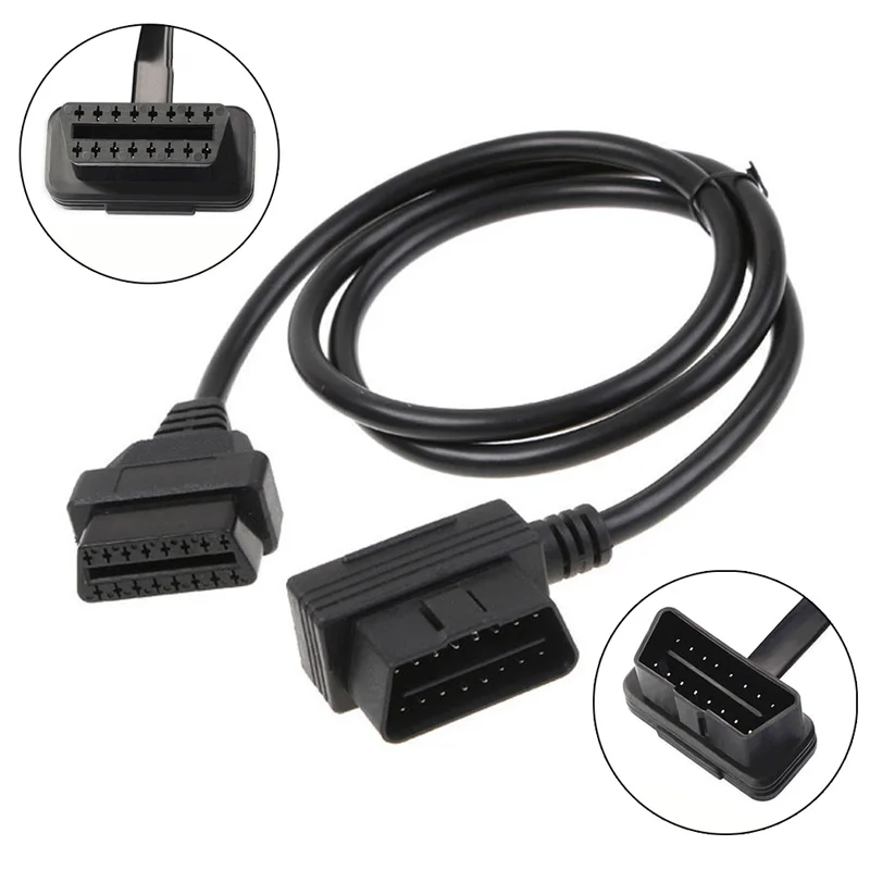 

60CM 16 Pins Male To Female Extension Cable Diagnostic Extender Cord OBD II OBD2 Extension Cable CSL2017