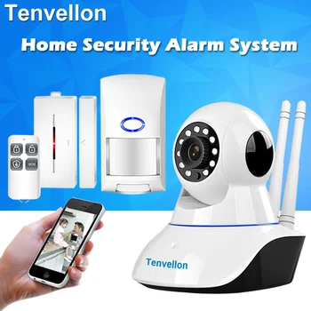 

Alarm Systems Security WIFI IP Camera Security System Video Surveillance Camera Wireless Home Alarm System With Sensor Alarm