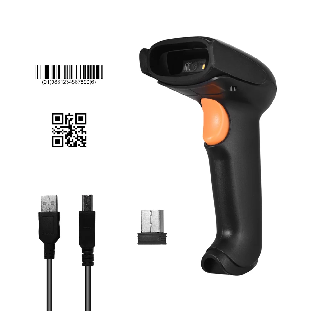 Aibecy ручной qr сканер штрих кода USB 2 4G беспроводной 1D 2D считыватель изображений CMOS