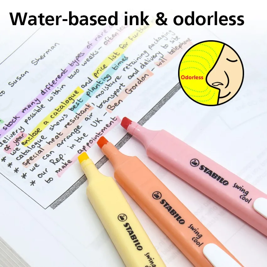 MIRUI Swing Cool Pastel маркер и текстовый маркер(6 цветов) офисные школьные принадлежности