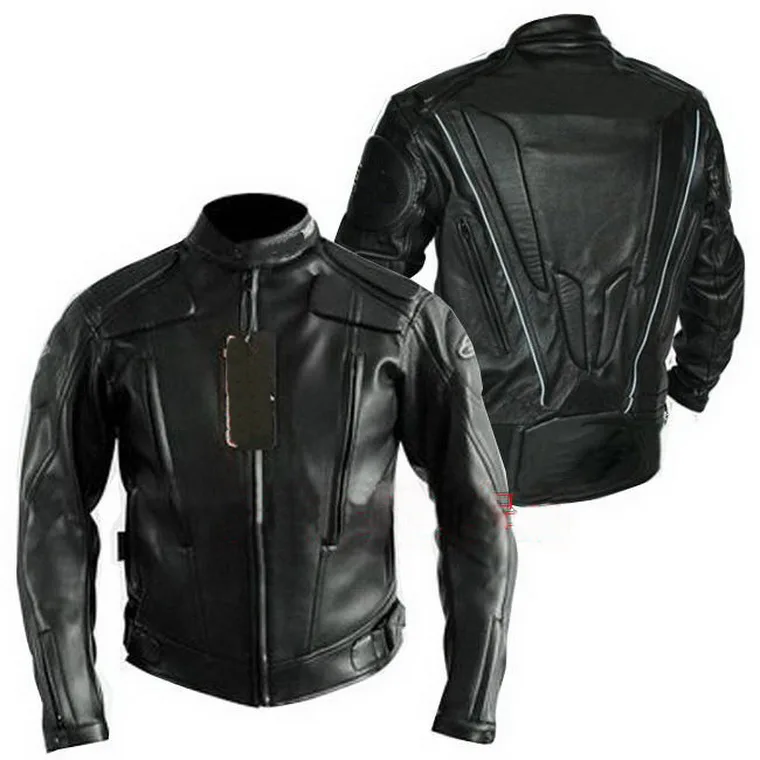 Black PU motorcycle racing Jacket clothes cool handsome off