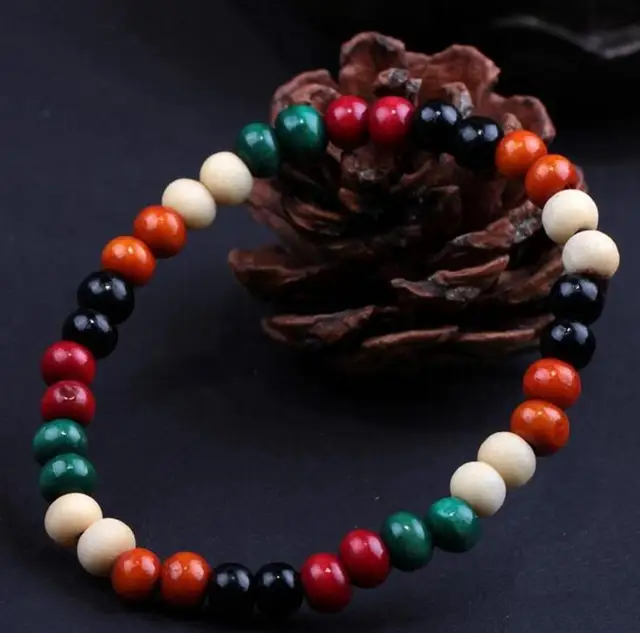 8mm Genuine Colorful Sandalwood Beads Buddha Malas Bracelet Healthy 8mm Genuine Colorful Sandalwood Beads Buddha Malas Bracelet Healthy Jewelry Man Wrist Mala