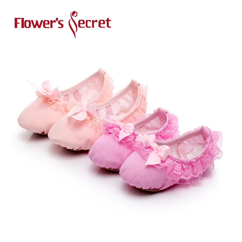 Buy Flower's Secret Ballet dance shoes Girls Children Woman Leather head soft