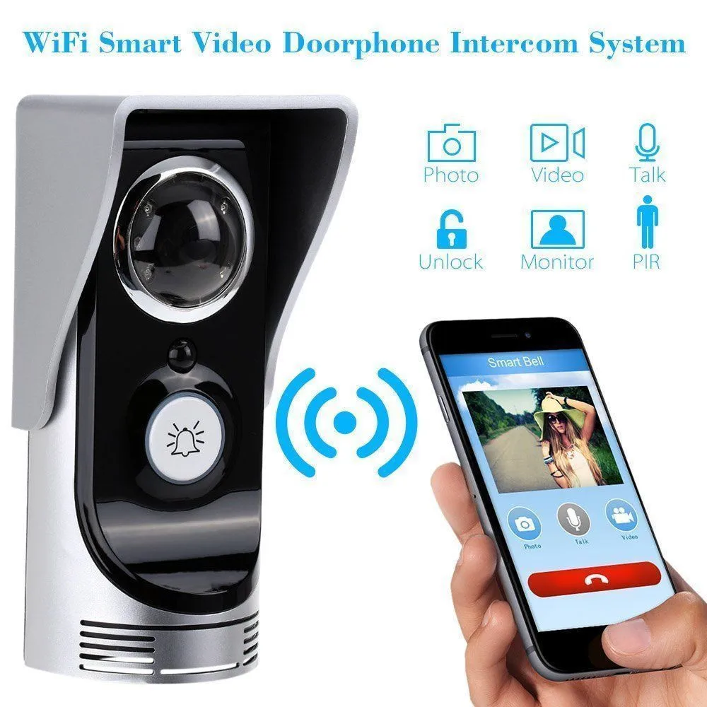 

Danmini Smart WIFI Doorphone 3M 145 Degree Wide Angle Wireless Video Intercom Doorbell Night Vision Phone Remote Control