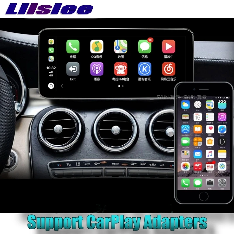 Clearance Liislee Car Multimedia Player NAVI CarPlay Adapter For Mercedes Benz MB E Class W212 E200 2009~2016 Car Radio GPS Navigation 21