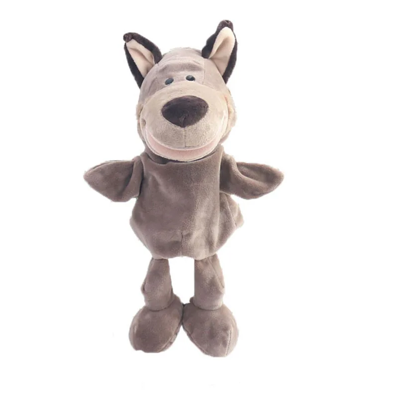 30CM cartoon animal hand puppet lion infant finger plush toy child parent-child storytelling props for baby gifts