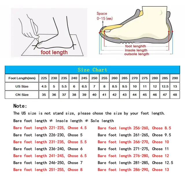 Womens And Mens Shoe Chart