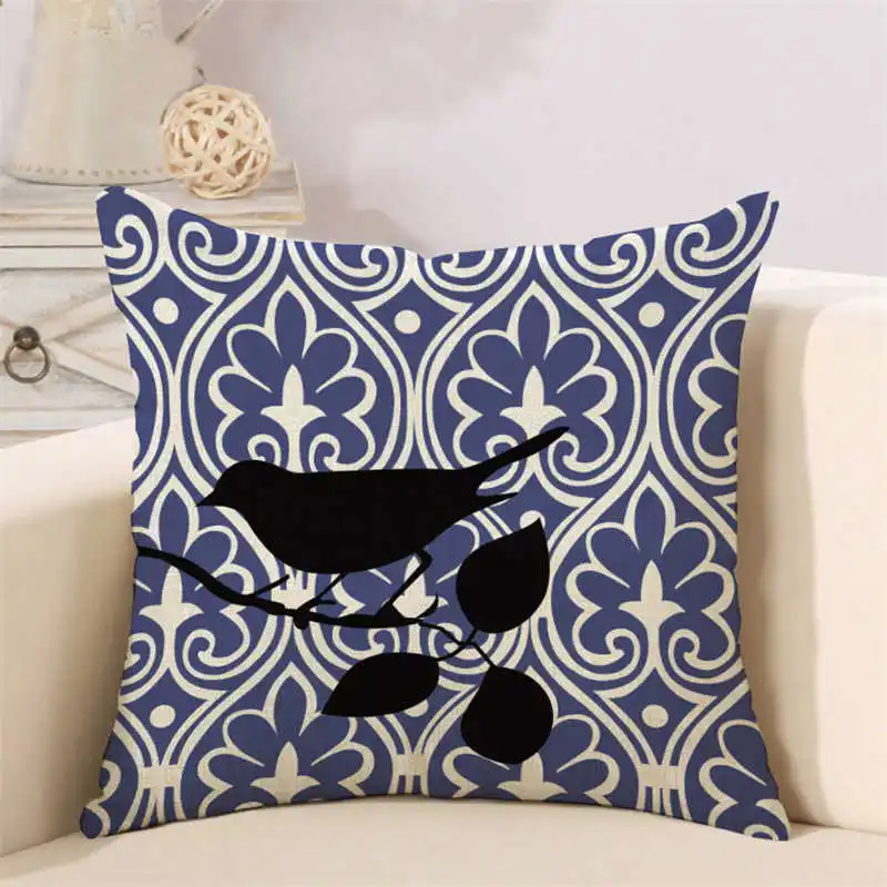 animal pillow case linen bird cushion cover (7)