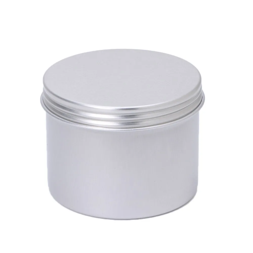 

1pc Empty Silver Aluminium Cosmetic Jar Pot Cream Lip Balm Bottle Box Container 100ml
