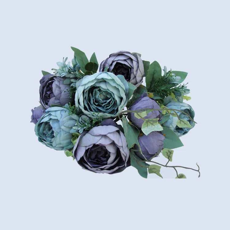 artificial silk flowers European 1 Bouquet Peony festival patriarch placed flower for wedding Home Party Decoration (3)