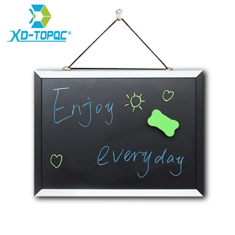 XINDI Magnetic Blackboard MDF Black & White Wooden Frame Home Decorative Drawing ChalkBoard 30*40cm Message Board For Notes