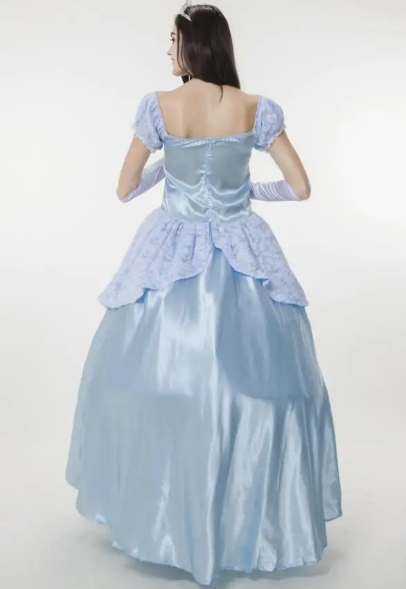 Сексуальный женский роскошный костюм феи для взрослых Белоснежка Принцесса Белль костюм королевы голубое длинное платье A196