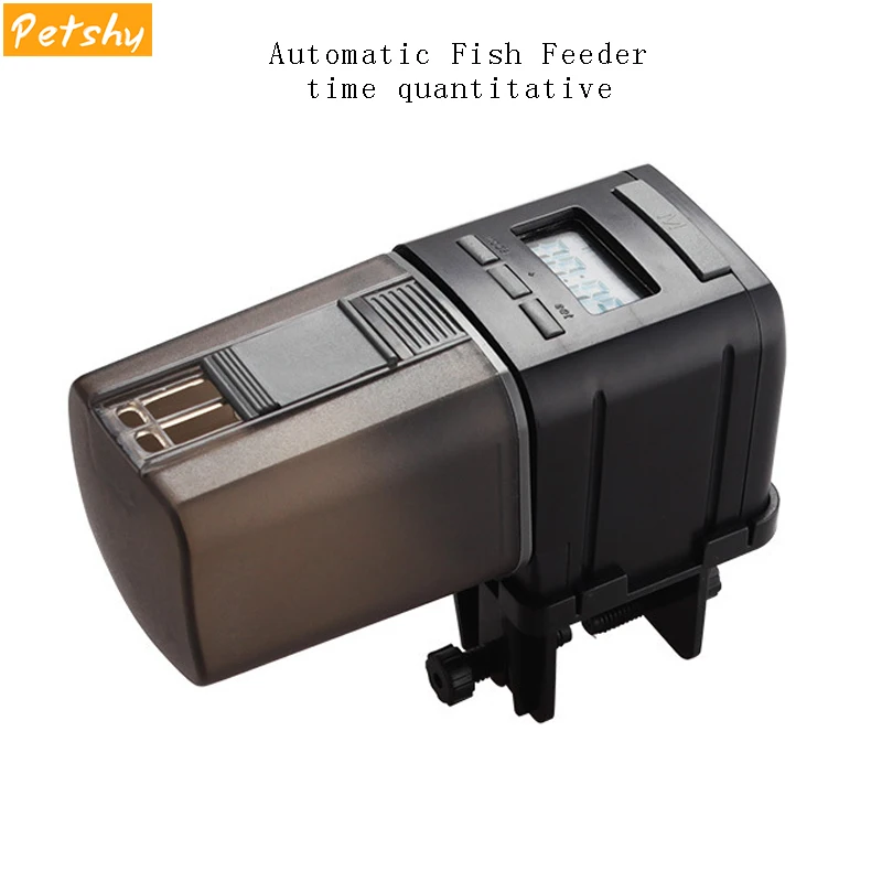 

Petshy Automatic Fish Feeders Turtle Reptile Amphibian Food Auto LCD Display Timer Feeding Dispenser Aquarium Fish Tank Feeding