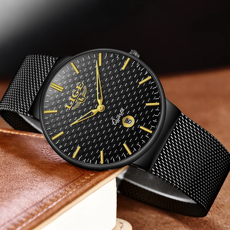 Reloj Hombre LIGE Brand Men's Watches Men Dress Quartz Watch Men Steel Strap watch Male Ultra-thin Ultra Clock Relogio Masculino Reloj Hombre LIGE Brand Men's Watches Men Dress Quartz Watch Men Steel Strap watch Male Ultra-thin Ultra Clock Relogio Masculino