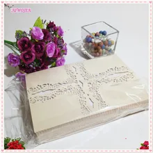 30 шт. принадлежности для свадебных мероприятий карты Лазерная резка, для свадьбы украшения пригласительные карты персонализированные пользовательские 6ZSH212