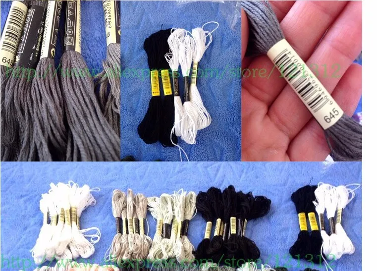 447 шт. нитки для вышивки крестом разных цветов нить для вышивки/нить для вышивки крестом длиной 8 метров 6 нитей