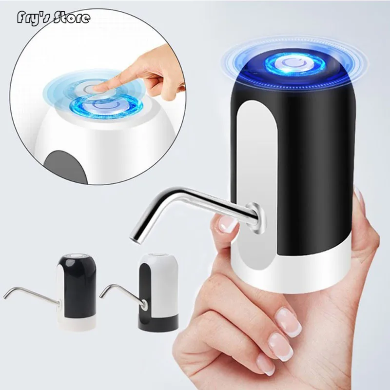 

Fry's Store 1Set Mini Portable 4W 5V Automatic Electric Portable Water Pump Dispenser Gallon Drinking Bottle Switch USB Charging