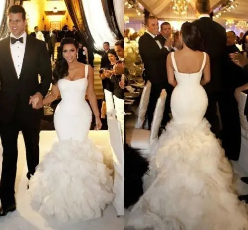 Big Offer Luxury White Saudi Arabia Bridal Gowns Sweetheart Tiered