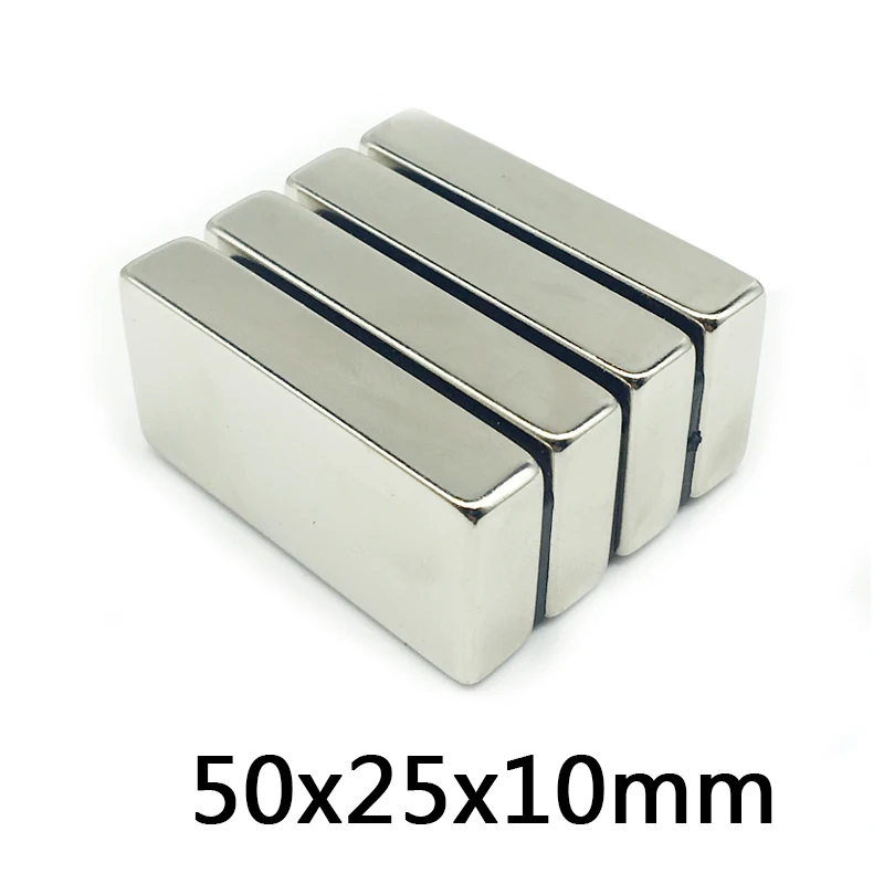 1 шт. неодимовый магнит 50x25x10 мм Постоянный Блок N50 NdFeB маленький супер мощный