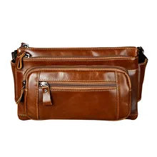 Модная оригинальная кожаная мужская сумка через плечо, дизайнерская Повседневная сумка для путешествий, телефона, чехол для сигарет, сумка на пояс, сумка 9801