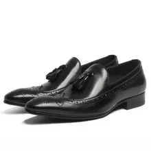 British Style Handmade Man Formal Dress Shoes Genuine Leather Wedding Oxfords Pointed Toe Men Party Bridal Flats JS-A0007 цена British Style Handmade Man Formal Dress Shoes Genuine Leather Wedding Oxfords Pointed Toe Men Party Bridal Flats JS-A0007 цены онлайн