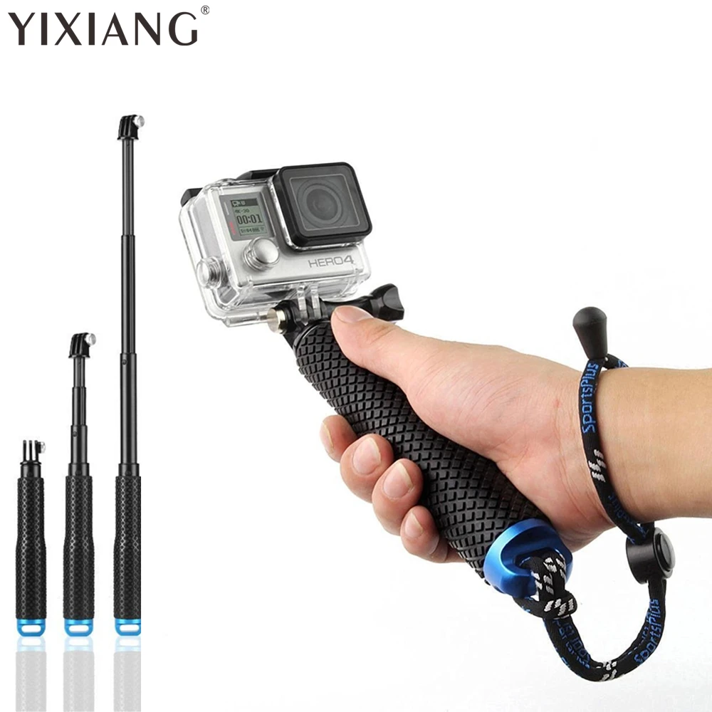 Портативная селфи палка YIXIANG 19 49 см раздвижной монопод для Gopro Hero 4 3 HERO5 Xiaomi yi 4K SJCAM
