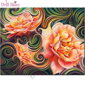 

DIY diamond painting 3d diy rhinestones 5Ddiamond embroidery Abstract flower diamond mosaic pattern cross stitch kit needlework