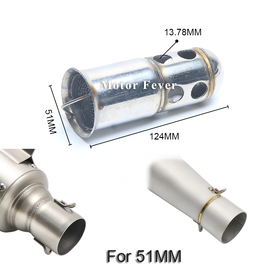 Мотоцикл выхлопной Регулируемый дБ убийца 48 мм 51 мм 61 мм Глушитель Catalizador Escape глушитель катализатор для kawasaki Yamaha Nmax Ktm