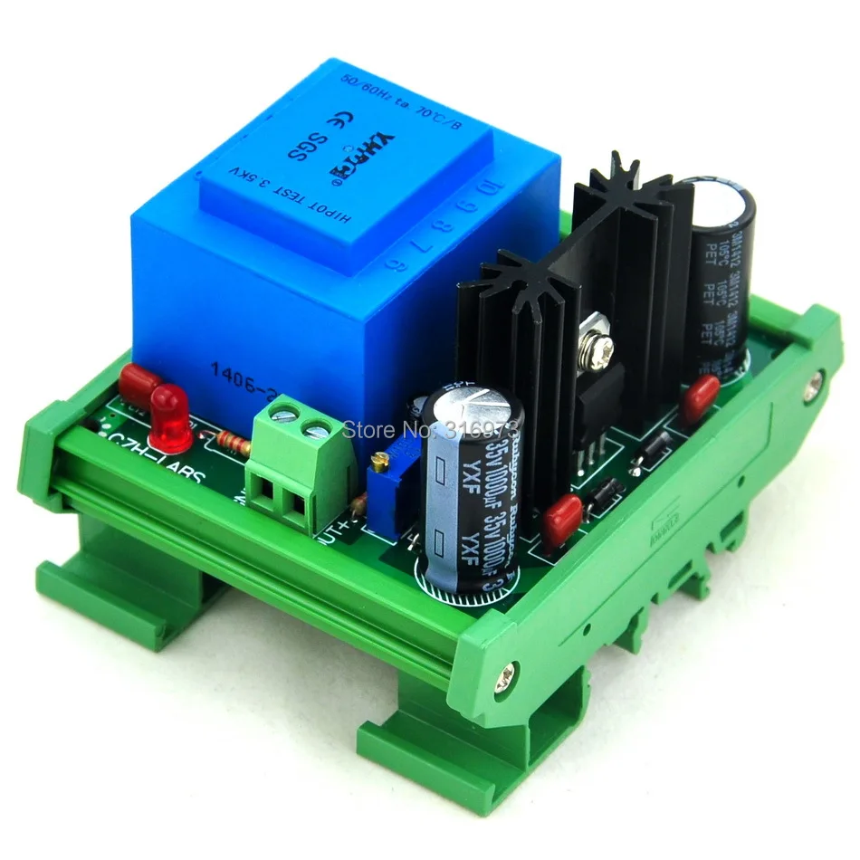 

DIN Rail Mount Input AC230V Output DC1.25~15.8V Adjustable Voltage Regulator.