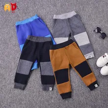 AD/Качественные теплые штаны для маленьких мальчиков и девочек; флисовые зимние штаны-шаровары для мальчиков; детская одежда в стиле пэчворк для младенцев