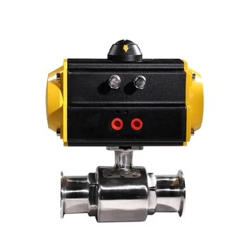 

DN50 Sanitary Air Control 2 Way Spring Return and Double Acting Clamp Pneumatic Actuator Ball Valve For Healthy Drinking Water