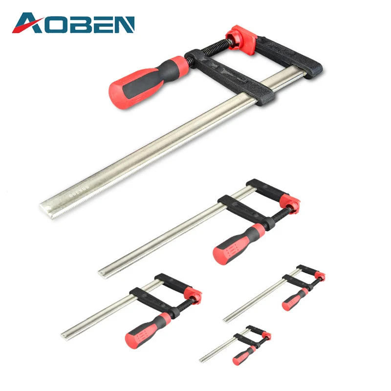 AOBEN Adjust F Clamps For Woodworking 120*500mm Pipe Clamp Woodworking Carpentry 90 Clips Corner Angle Clamps Hand Tools