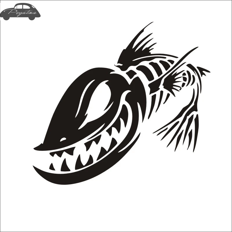 

Pegatina Fishing Skull Decal Angling Tackle Shop Hollow Sticker Fish Fishing Boat Car Window Vinyl Decal Funny Poster