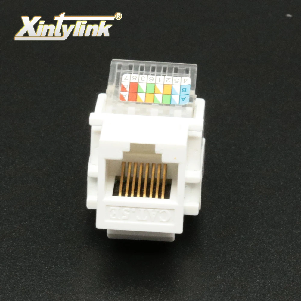 Xintylink rj45 Разъем Запчасти cat5 cat5e cat6 модуль без инструментов патч-панель настенная пластина Стандартный Keystone порт модульный 10 шт