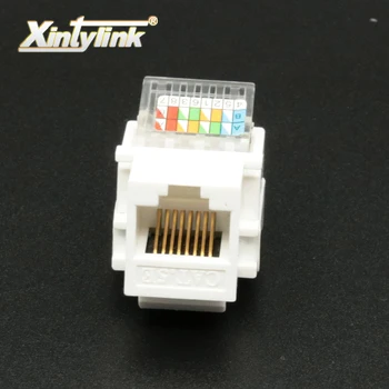 

xintylink rj45 socket jack parts cat5 cat5e cat6 module toolless Patch Panel Wall Plate Standard Keystone Port modular 10pcs