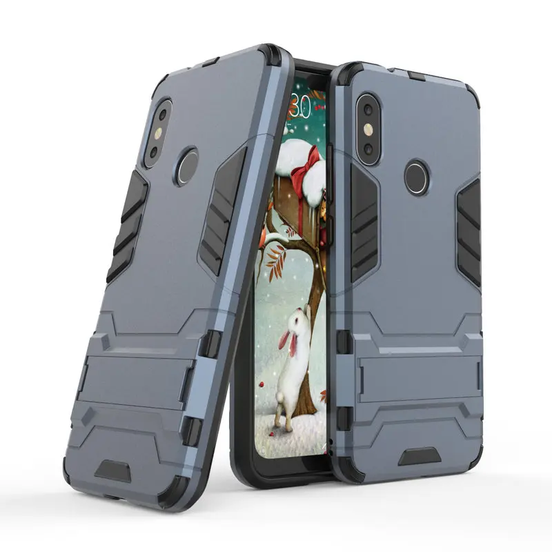 

Armor ShockProof Case For Xiaomi Redmi 6 Pro 3D Shield PC+Silicone Phone Case Cover For Xiaomi Redmi 6 Case Fundas Capa Coque