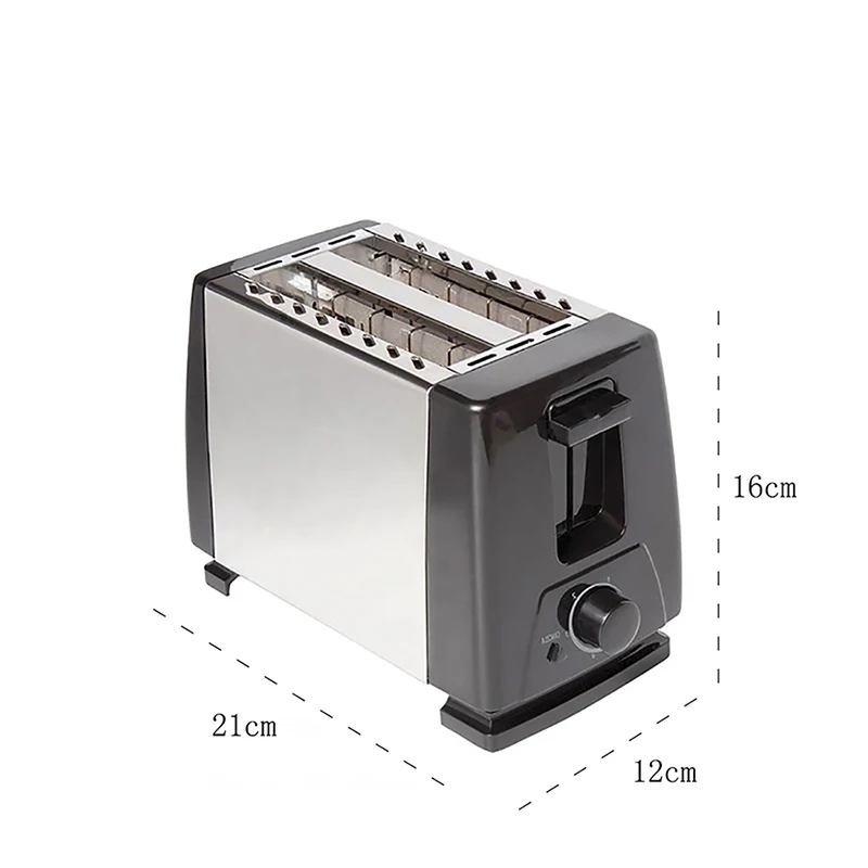 

1PC Bread Toaster 2 Slices Bread Maker Breakfast Maker Cake Support Dessert Oven Toasting Baking Electrical Toaster EU Plug
