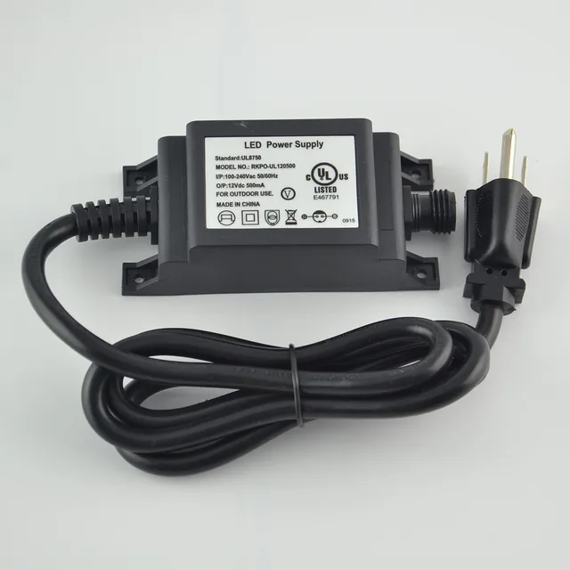 New 100V 240V DC 12V 0.5A Outdoor Lights Waterproof IP68 Power Supply