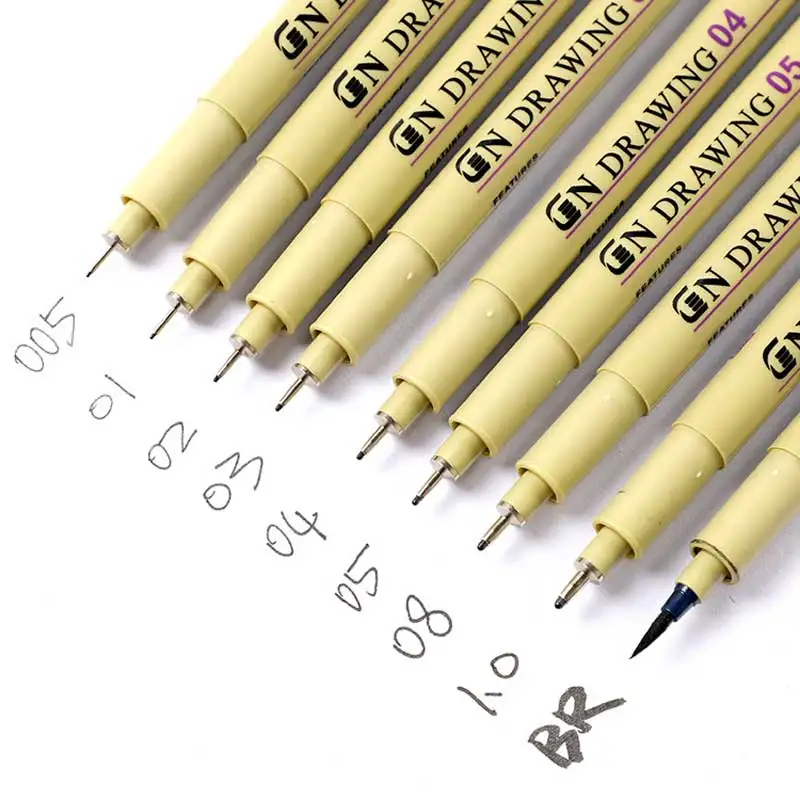 1 шт. черная ручка Pigma micron водонепроницаемая ручная эскиз игла для