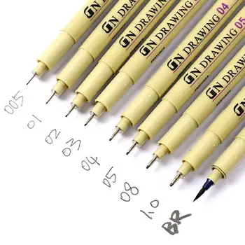 

1 pcs black Pigma micron pen waterproof Hand-drawn design sketch needle pen hand dawing liner fineliner cartoon signature pen