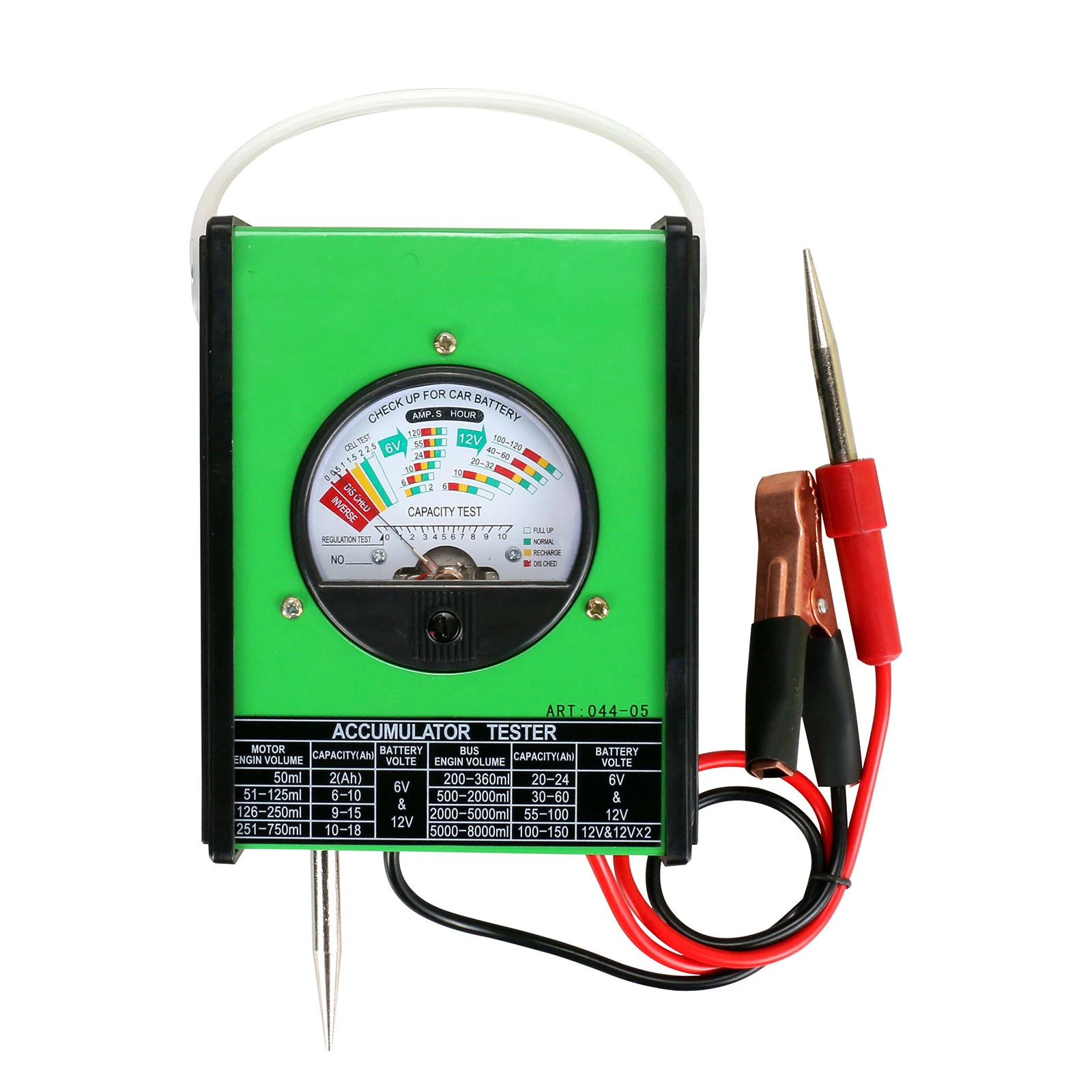 

MR CARTOOL Car Battery Tester Checker Load 6V 12V Auto Motor Bus Engine Volume 2-150Amp Electric Vehicles Capacity Voltage FY54