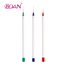 BQAN 3 шт ногтей арт лайнер-кисти набор французкий Маникюр пластиковая кисточка для рисования Рисование кисть с ручкой для маникюра инструмент