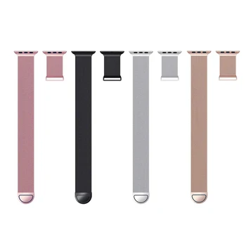 

two piece milanese loop strap for apple watch band 44mm 40mm 42mm 38mm iwatch bracelet 5/4/3/21 pulseira Magnetic buckle belt