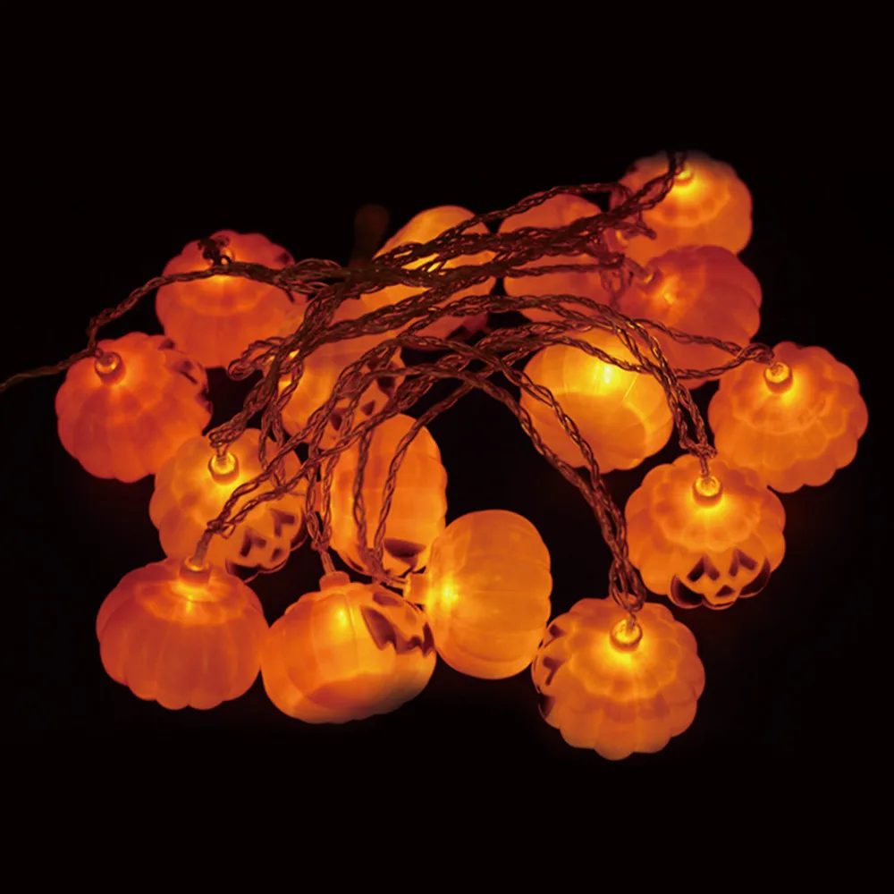 Призрак на Хэллоуин Праздничная Тыква светодиодный фонарь на батарее украшение из нитей 8,22