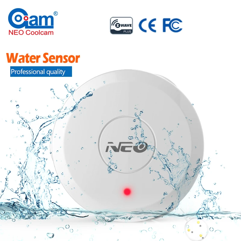 NEO COOLCAM NAS WS01Z Z wave Flood Water Leak Alarm Sensor Water